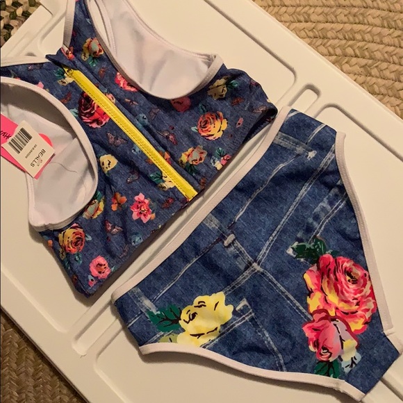 NEW Girls 2 piece bathing suit-size 10 - Picture 2 of 4